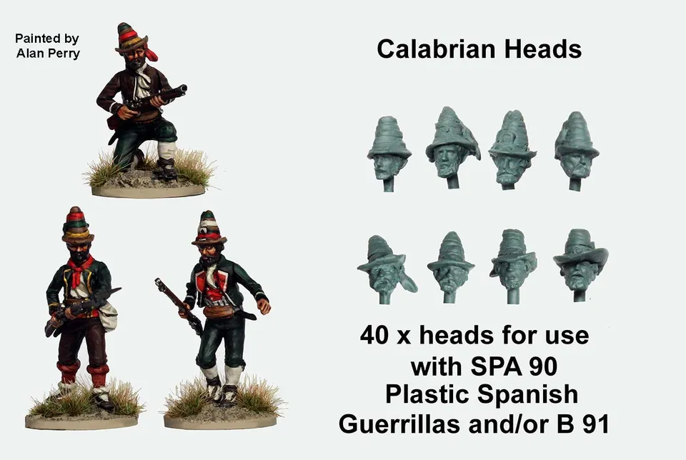 Perry Miniatures Napoleonic NX13 têtes calabraises bits