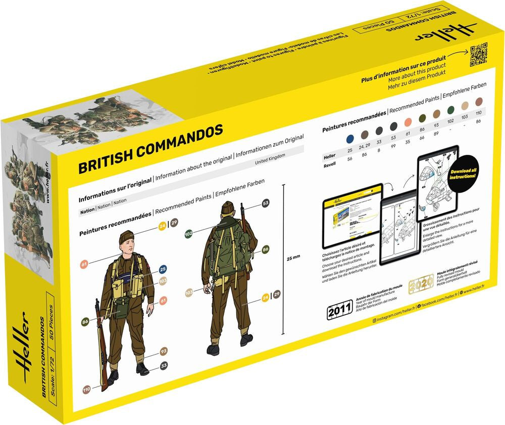Heller Historical Collection Britische Kommandotruppen figurines 1/72