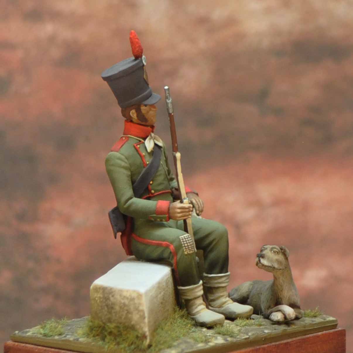 Art Girona Napoleonic Fusilier Schwarzburg figurine 54 mm 1809