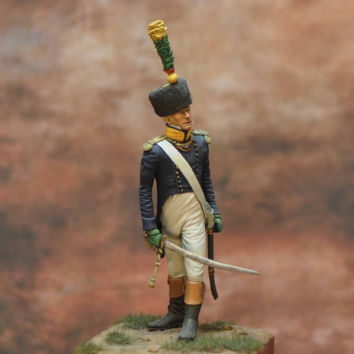 ART GIRONA Napoleonic Voltigeurs Officer 2nd Regiment figurine 54mm