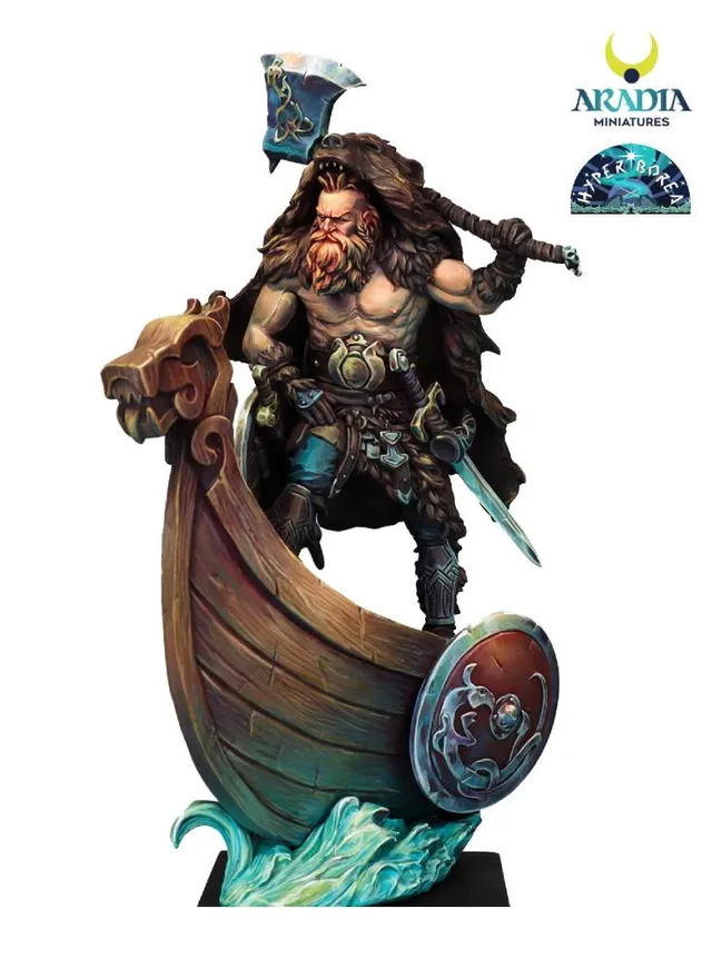 Aradia Minis Hyperborea Òlafur figurine guerrier fourrure