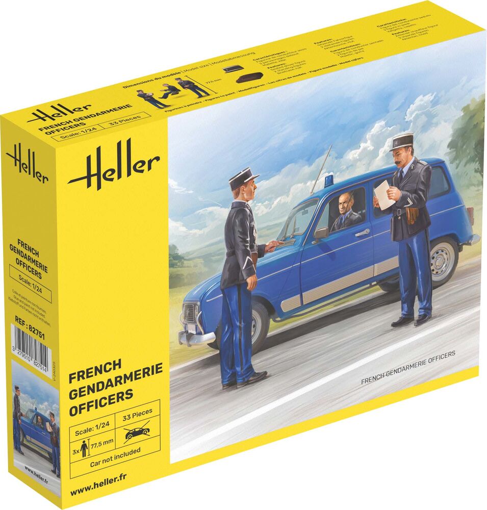 Heller Historical Collection Gendarmerie Officers 1/24 maquette figurines