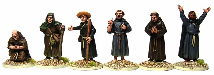 Perry Miniatures Crusades CU28 Clergy figurines 28mm prêtres moines