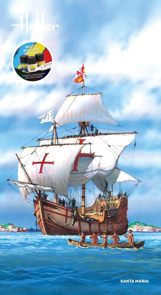 Heller Starter Kit Santa Maria maquette bateau 1/75 kit complet