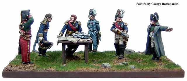 Perry FN1 Napoléon et état-major figurines 28mm partie 1