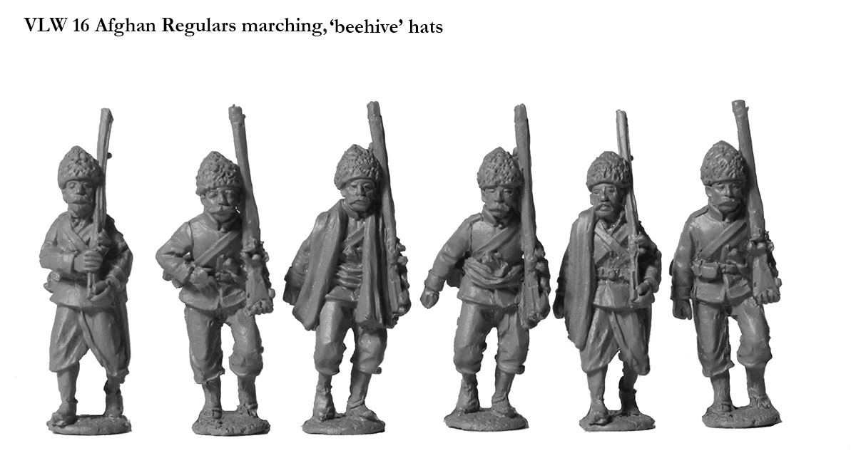 Perry VLW 16 Afghans réguliers figurines 28mm chapeaux ruche