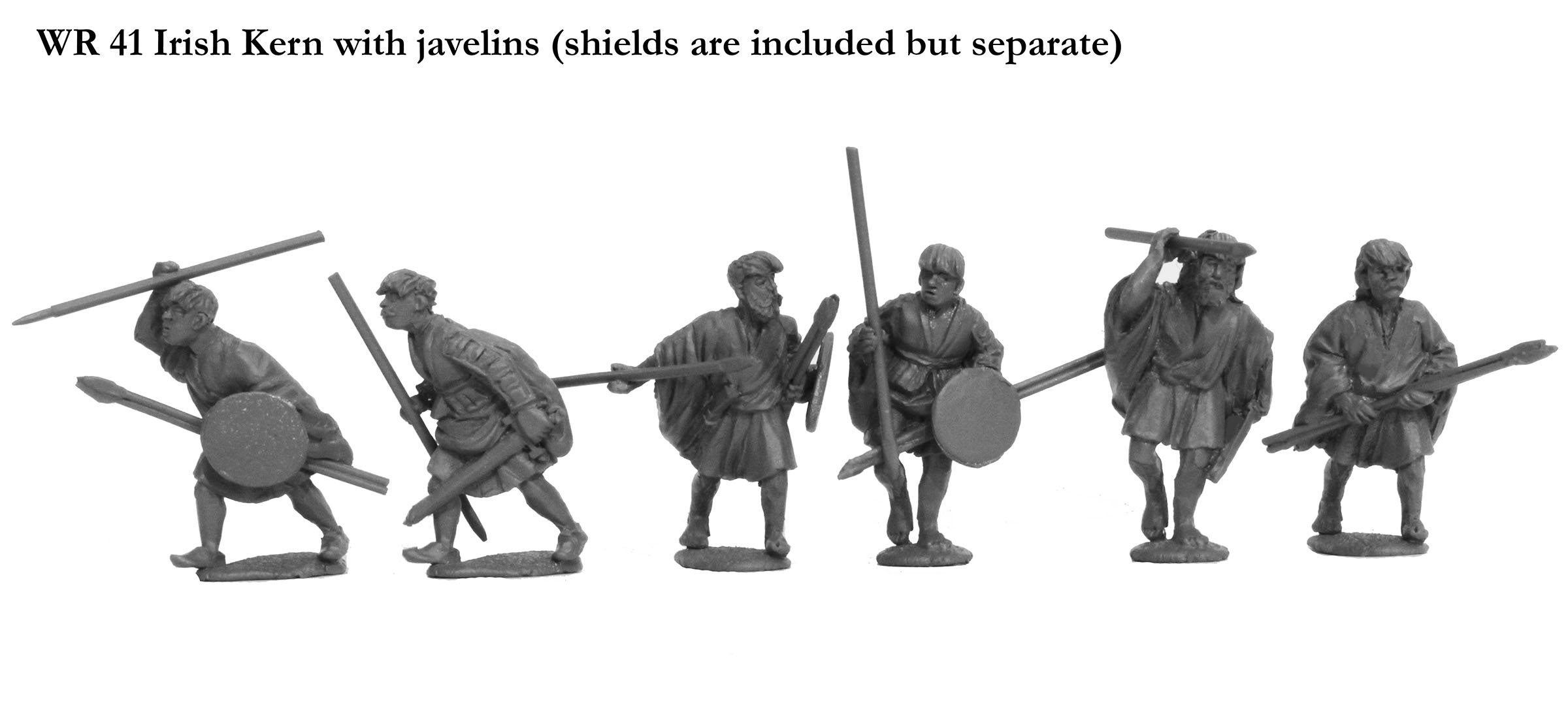 Perry War Roses WR 41 Kern figurines 28mm javelots boucliers