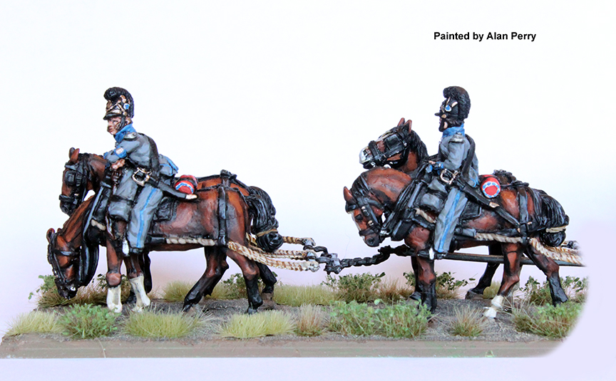 Perry Miniatures Napoleonic BAV 44 figurines attelage 4 chevaux métal