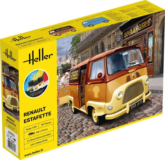 Heller Starter Kit Renault Estafette maquette fourgon 1/24