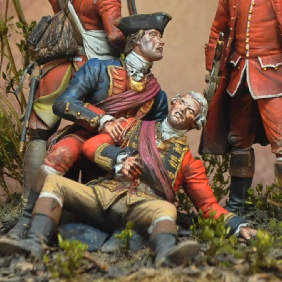 ART GIRONA 70mm Monongahela 1755 lot 2 figurines Braddock