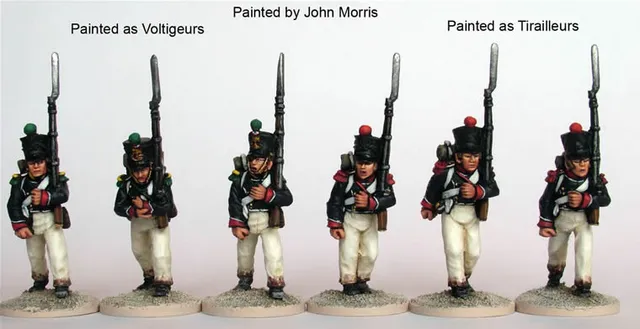 Perry Napoleonic FN84 Young Guard figurines voltigeurs marche