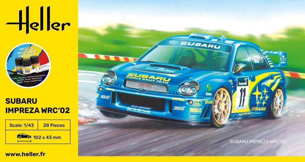 Heller Starter Kit Impreza WRC'02 maquette 1/43