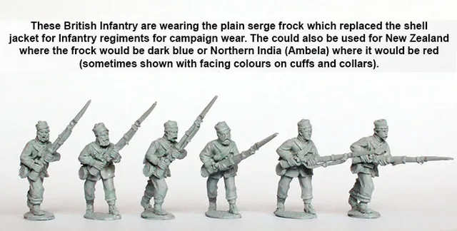 Perry Miniatures BIF 20 infanterie ligne figurines chargeant 1860
