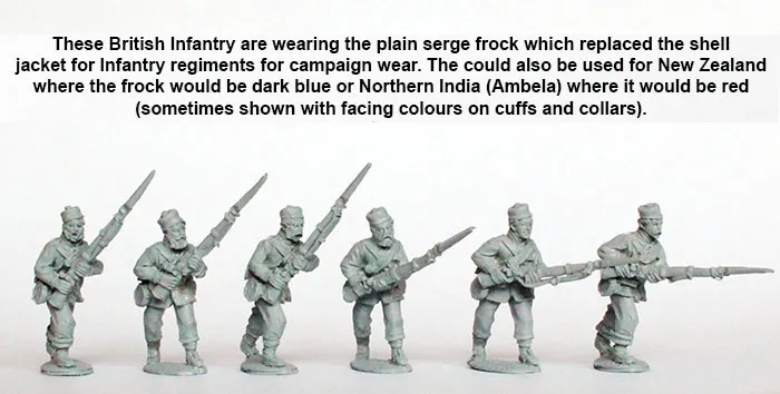 Perry Miniatures BIF 20 infanterie ligne figurines chargeant 1860