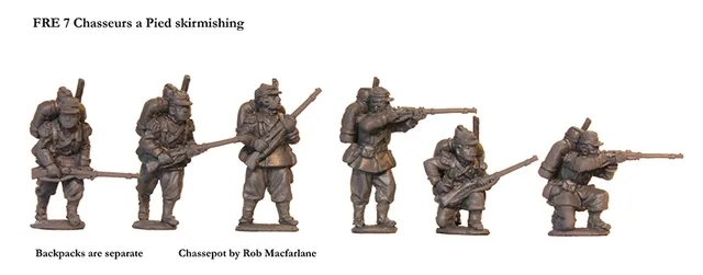 Perry Miniatures FRE 7 figurines chasseurs à pied 1870 28mm