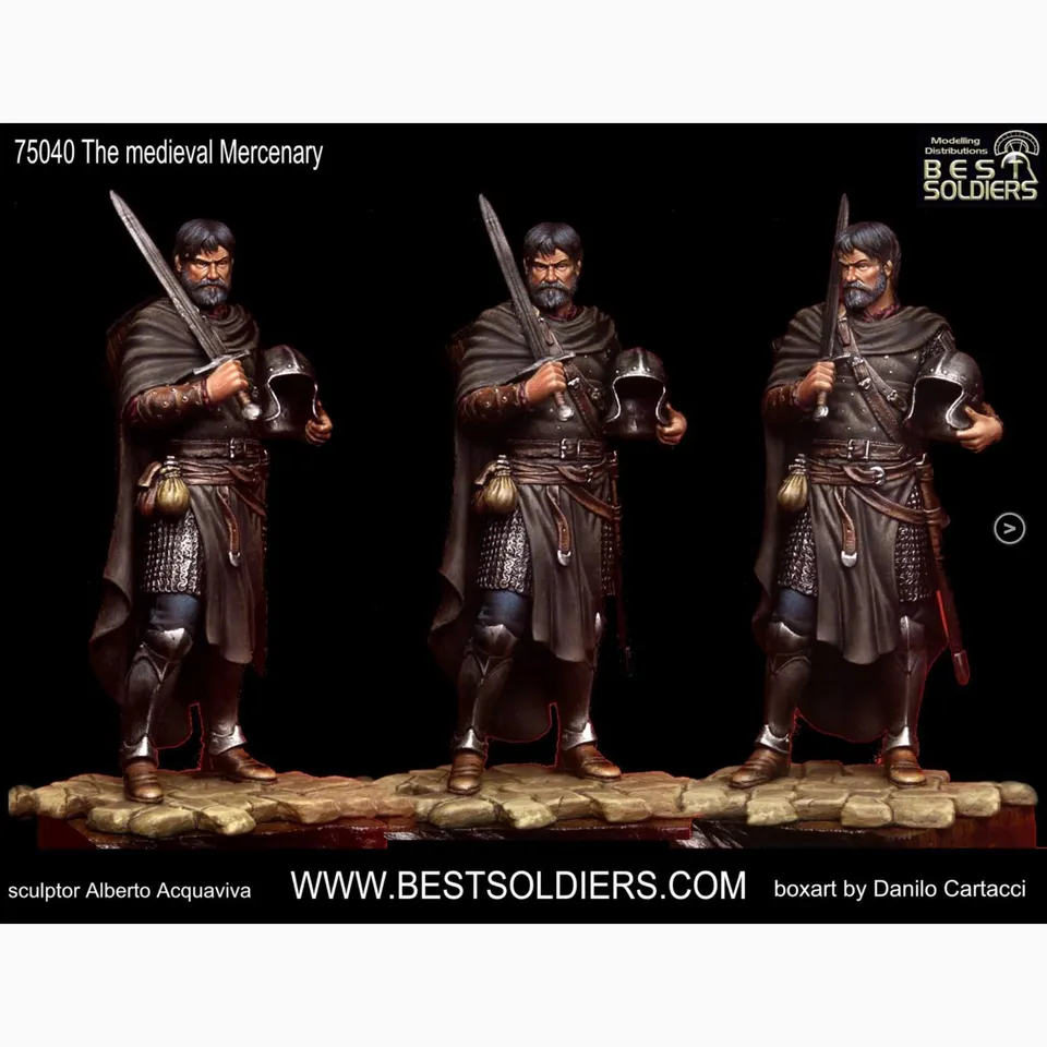 Art Girona Miniatures Medieval Mercenary figurine 54mm Moyen Âge