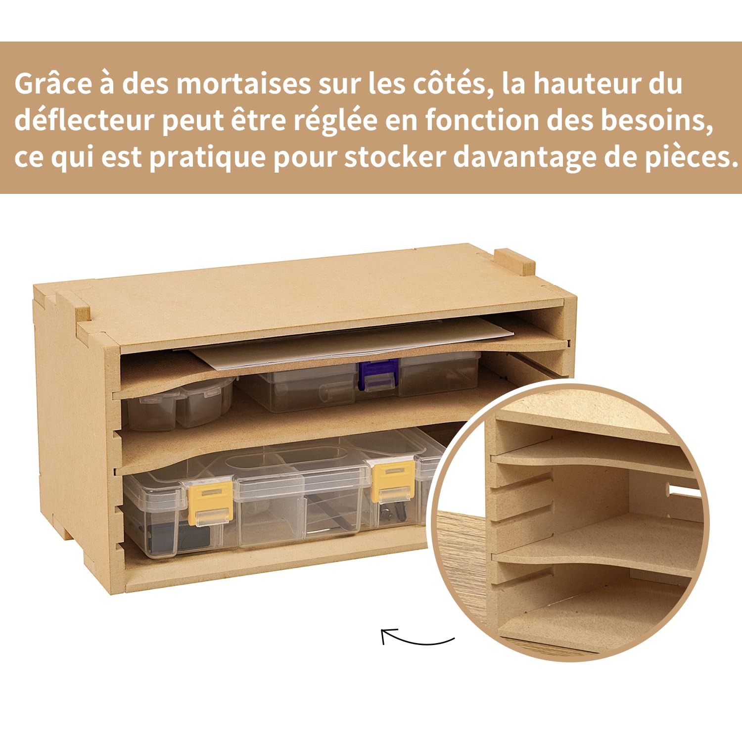 Bucasso Hobby Organizer GK5 organiseur bois atelier MDF