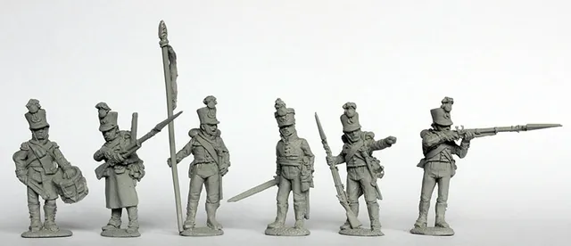 Perry Miniatures Napoleonic AN61 figurines commandement shako