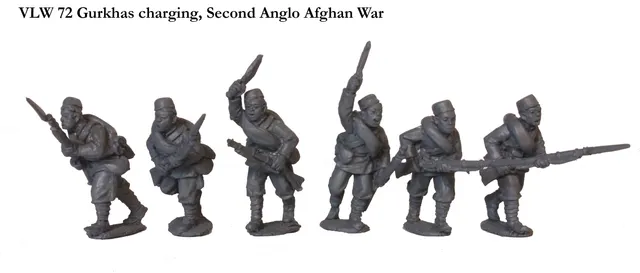 Perry Miniatures Little Wars VLW72 figurines gurkhas charge 28mm