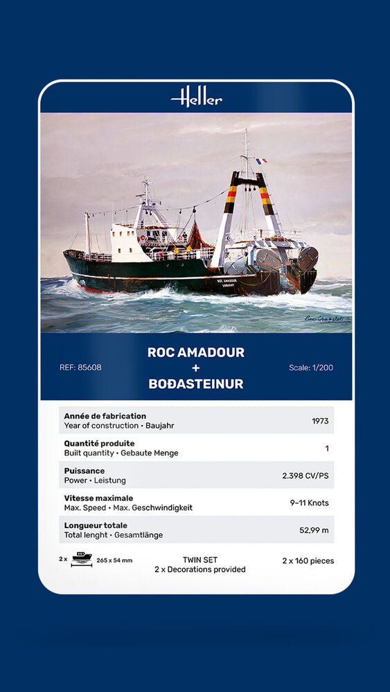 Heller Twinset Roc Amadour maquette bateau 1/200 2 kits