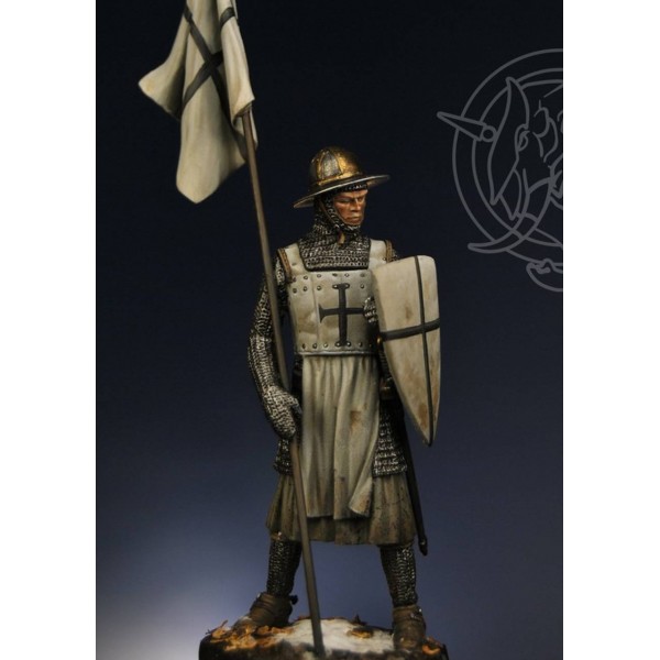 ART GIRONA Miniatures Chevalier allemand à bannière figurine 54 mm XIIIe
