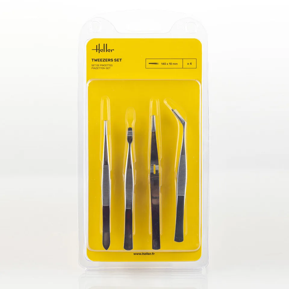 Heller Historical Collection Set de pincettes 4 pièces inox
