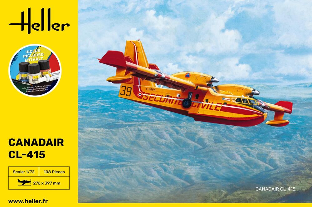 Heller Starter Kit Canadair CL-415 maquette avion 1/72 complet