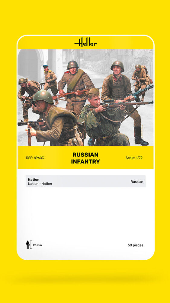 Heller Historical Russian Infantry 1/72 figurines soldats