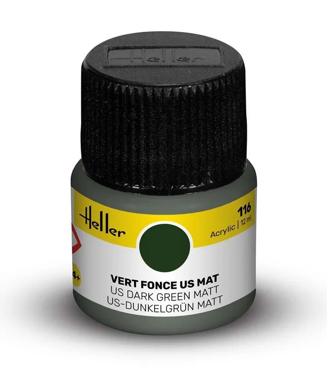 Heller 116 vert foncé US mat peinture acrylique