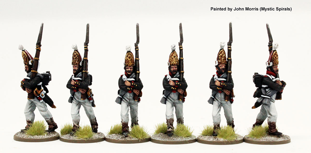 Perry Napoleonic RN 81 grenadiers Pavlov 28mm marche attaque