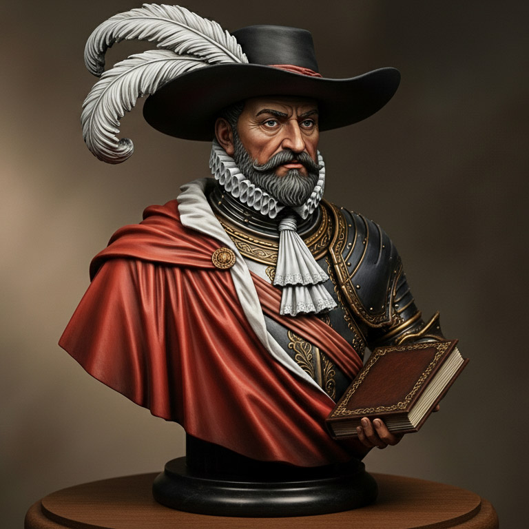 Art Girona Busts Francisco Pizarro González buste conquistador