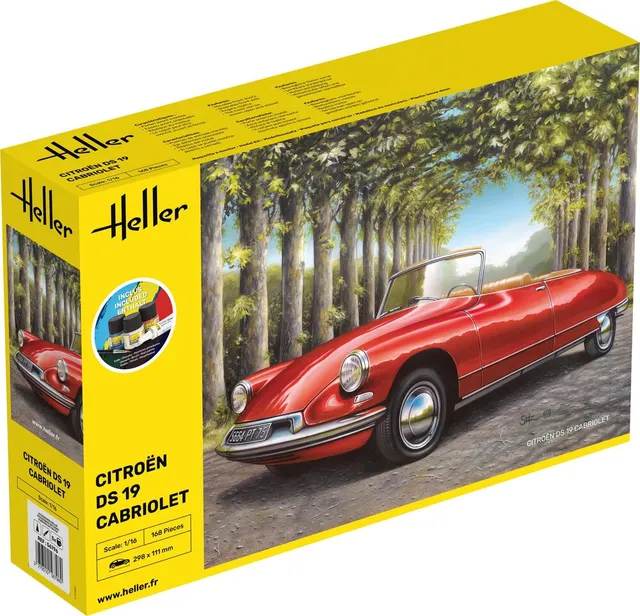 Heller Starter Kit Citroën DS 19 Cabriolet 1/16 voiture