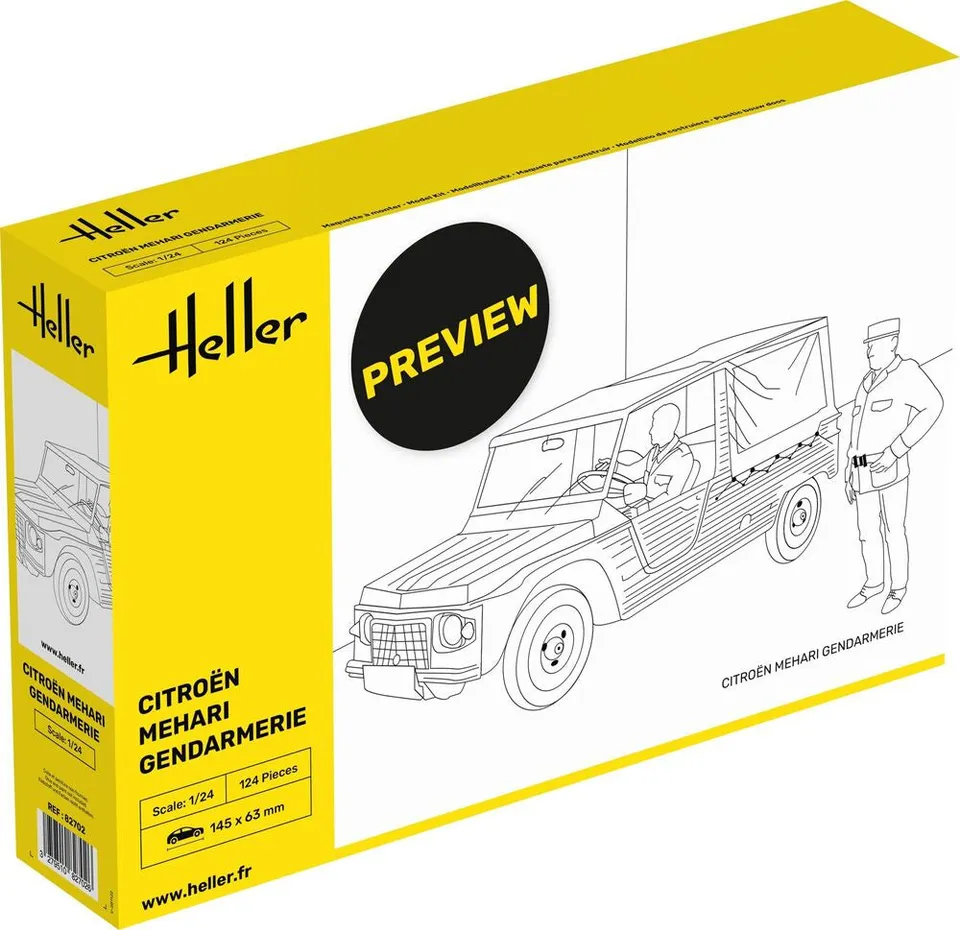 Heller Historical Collection Citroën Méhari maquette 1/24 Gendarmerie