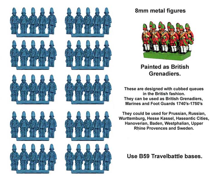 Perry Travelbattle TBL 6 figurine grenadiers mitre x50