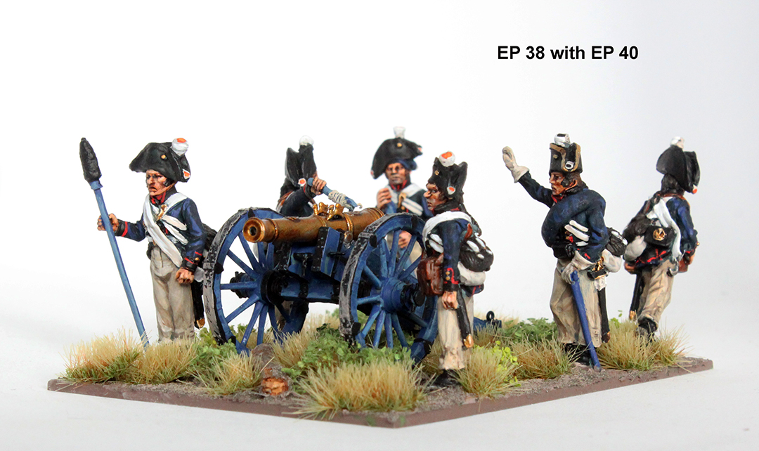 Perry Miniatures Napoleonic EP 38 Foot artillery figurines sans canon