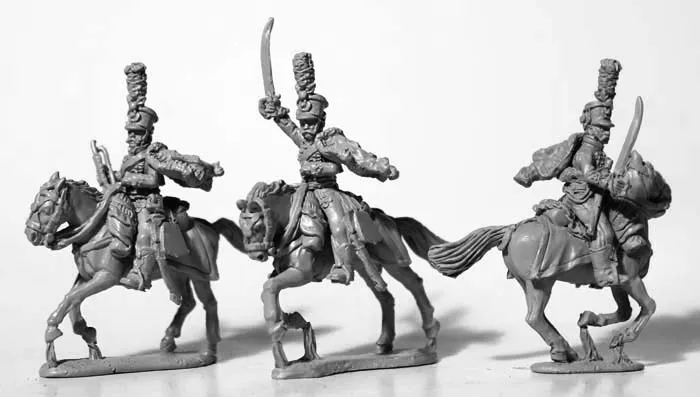 Perry Napoleonic AN 18 commandement hussards au galop