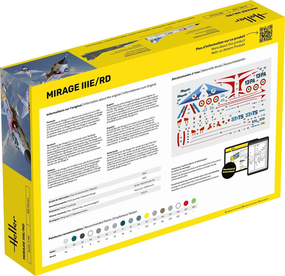 Heller Starter Kit Mirage IIIE/RD 1/48 maquette avion complet