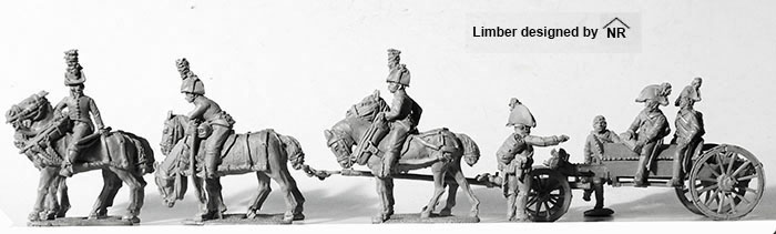 Perry Miniatures Napoleonic AN38 maquette 28mm attelage artillerie