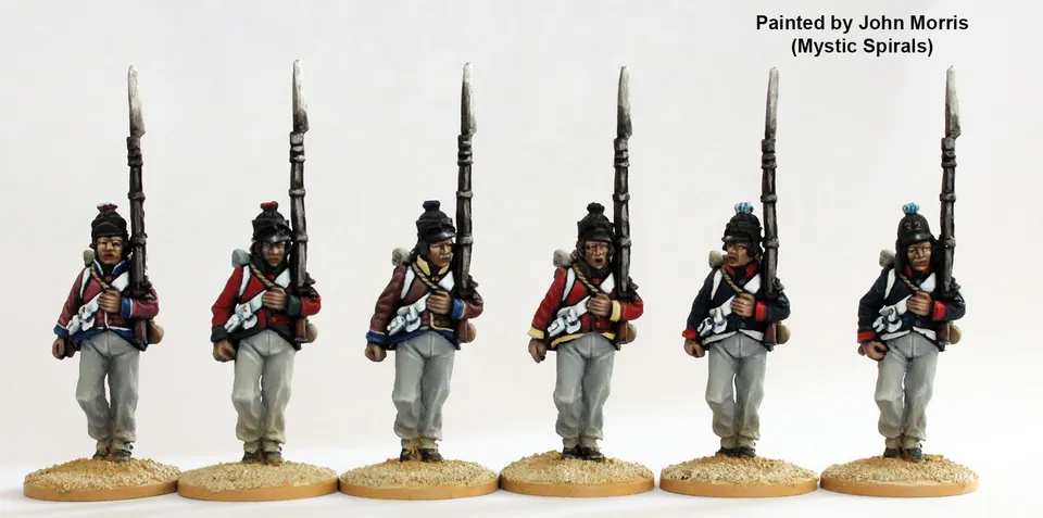 Perry Napoleonic FE 5 figurines fusiliers de ligne à l'attaque