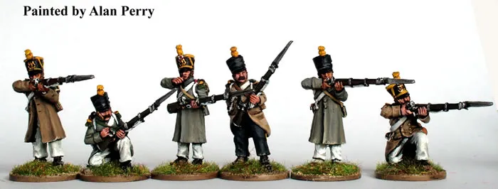 Perry Miniatures Napoleonic FN8 voltigeurs figurines capotes