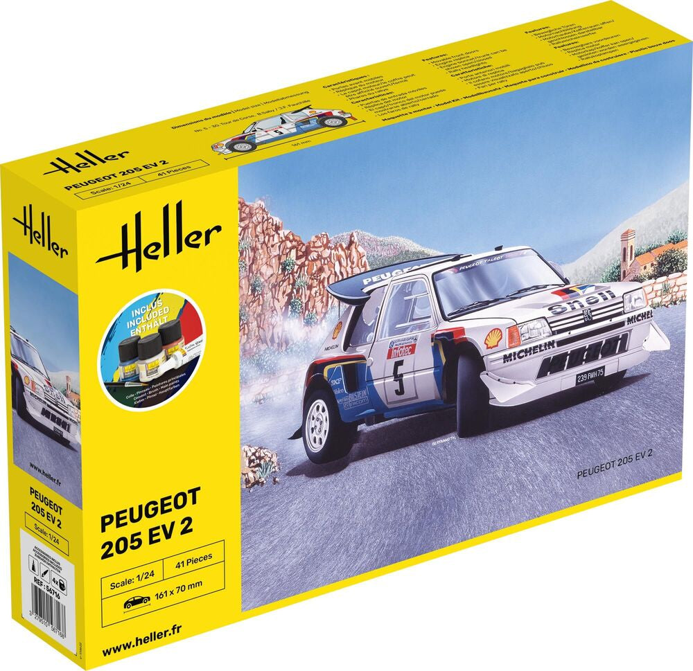 Heller Starter Kit Peugeot 205 Turbo 16 E2 maquette 1/24