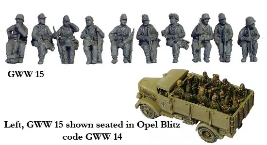 Perry Miniatures GWW 15 figurines section allemande assise