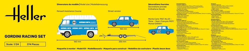 Heller Historical Gordini Racing Set maquette 1/24 course