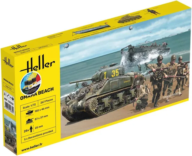 Heller Starter Kit Omaha Beach maquette diorama 1/72 complet