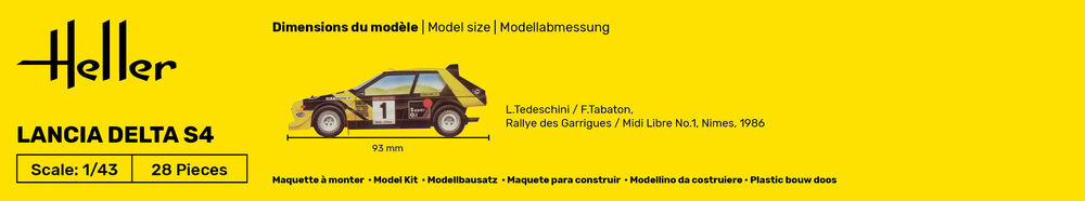 Heller Starter Kit Lancia Delta S4 1/43 maquette rallye