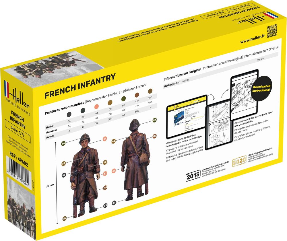 Heller Historical Collection Infanterie Française 1/72 maquette figurines WWII