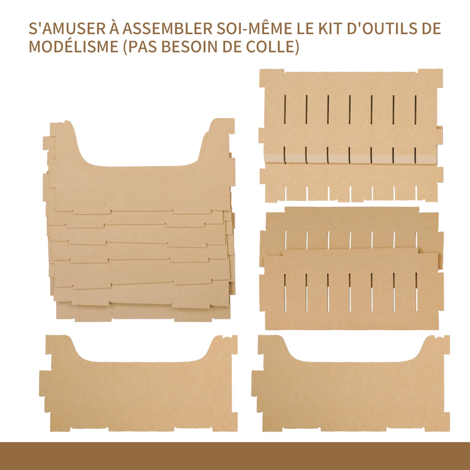 Bucasso Hobby Organizer GK7 étagère grappes 8 fentes MDF