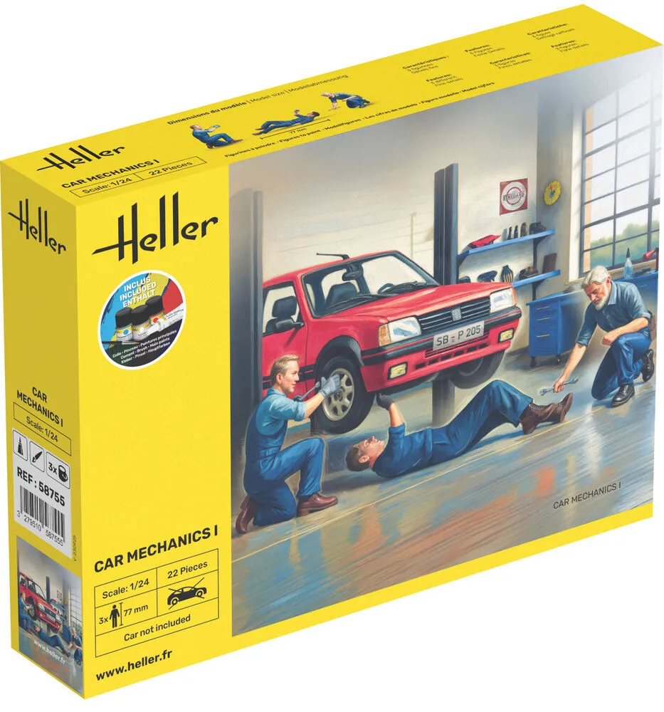 Heller Starter Kit Mécanique Automobile I 1/24 figurines