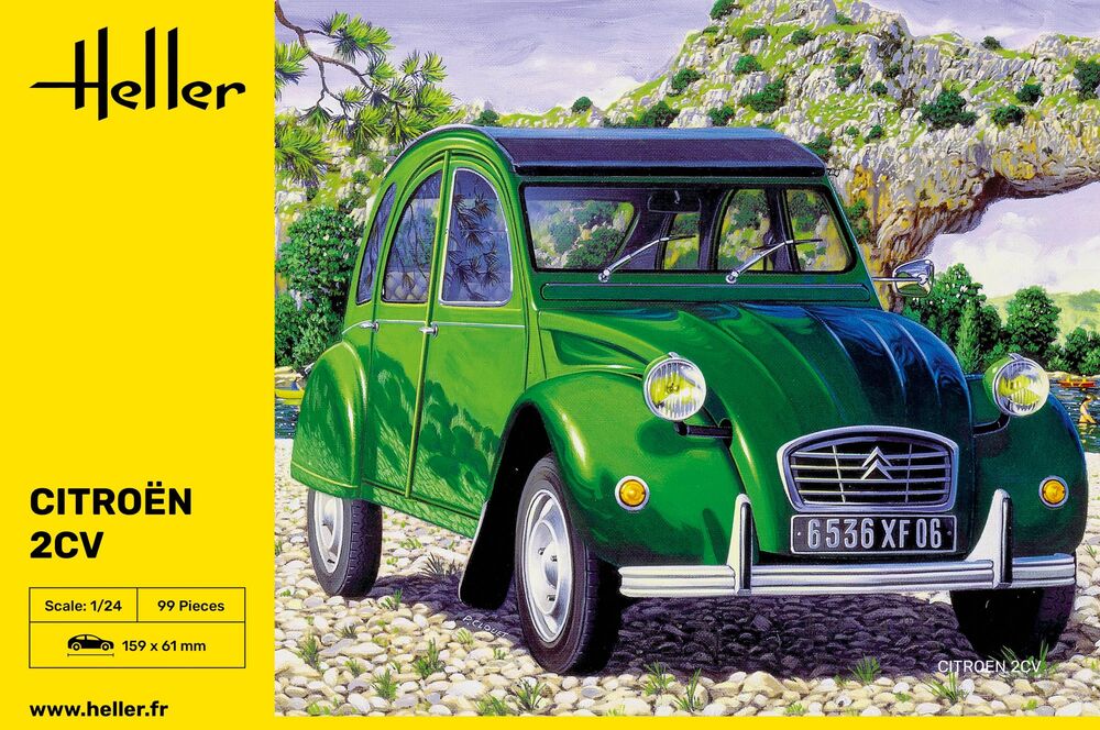 Heller Historical Citroen 2 CV maquette voiture 1/24 civile