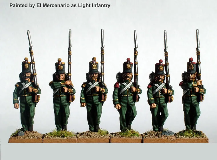 Perry Carlist War ISA8 Infanterie marche compagnies flanc